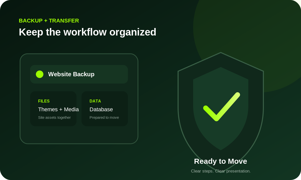 Backup and website transfer illustration